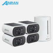 ANRAN Solar Security Camera Outdoor, 5MP 2K Wireless Battery Powered with Solar Panel, 360 Pan Tilt, Smart PIR Detection, 64GB Local Storage, Alexa Compatible, UK-P3