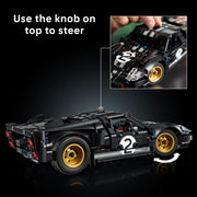 LEGO Technic 1966 Ford GT40 MKII Race Car, 793 Pieces, Black and Silver Collectible Model for Adults, 42223