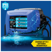 Schumacher SC1645 Ship 'N Shore Onboard Marine Sequential Battery Charger - 3 Bank, Blue