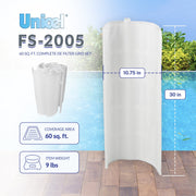 Unicel Swimming Pool Filter Replacement Grid Set, 60 Sq Ft Vertical DE Grids, 7 Full and 1 Partial, Compatible with Hayward, Pentair, Sta-Rite, Jandy FS-2005