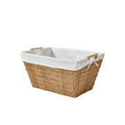 Better Homes & Gardens BH55361884350AA Resin Poly Rattan Laundry Basket w/Removable Liner, Natural Beige