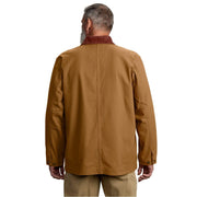 Carhartt Men's Iconic C01 Rugged Flex Duck Chore Coat, Brown, Medium, Loose Fit, Wind Fighter Technology, 106675