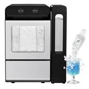 Simzlife Nugget Ice Maker Countertop, 26.5 lbs/24H, Self-Cleaning, 1.7 Qt Water Tank, Stainless Steel, Soft Chewable Pellet Ice, IM025-N