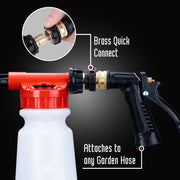 SudsLab F3 Professional Foam Gun, Adjustable Foam Nozzle, Garden Hose Attachment, Car and Home Cleaning SL-GH01-600