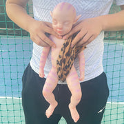 Cosdoll CS-000 Cute Pink Alien Baby Doll Toys Closed Eyes Full Silicone Body, 18 inches