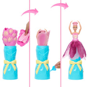 Mattel Barbie Petal Pop Scented Fashion Doll with Pink Tulip Dress, Water Reveal, Accessories Including Bunny and Necklace, JMF57