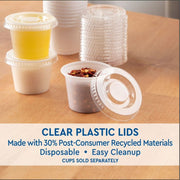 M M Clear Portion Lids 1oz., 2,500ct. - Disposable