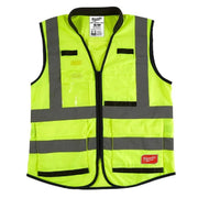 Milwaukee 48-73-5041 Polyester Performance Safety Vest High Visibility Yellow S/M