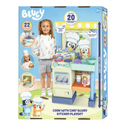 Bluey 18052 Cook With Chef Bluey Kitchen Playset, 20+ Sounds, Phrases, Music and Lights, Ages 3+, Toddler Toys