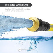 HydroTech FlatJacket 5/8 in. Dia x 100 ft. Flexible Garden Hose, Ultra-Lightweight, Patented Force-Control Technology, Yellow, 5617C3