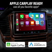 Sound Storm Laboratories Car Stereo Receiver, Single Din, 10 Inch Capacitive Touchscreen, Apple CarPlay, Android Auto, Bluetooth Audio, AM/FM Radio, Backup Camera, RGB Illumination, SDML10ACPR