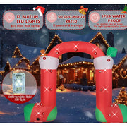 Glazina 12.3ft Giant Christmas Inflatable Archway, Outdoor Holiday Decoration with 13 Premium LEDs, UL Turbo Quick Inflation, Professional Anchors, 17066819303