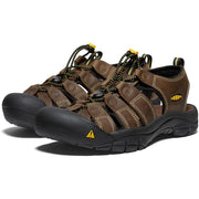 KEEN 1001870 Newport Leather Hiking Sandals for Men - Bison - 11M