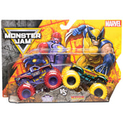 Monster Jam Official 1:64 Scale Diecast Truck 2-Pack Marvel Series 4 The Sentinels vs Wolverine