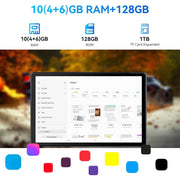 AEEZO OC101 10inch Tablet Android 14 with Case,Octa-Core with 10GB+128GB Tablets - Gray