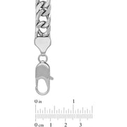 Brilliance Fine Jewelry Men's Silver Tone Stainless Steel Curb Link Bracelet - 8.75 Inches