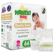 MANEKI Baby Diapers, Size 2, Hypoallergenic, Breathable, 66 Count, BD4124