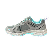 Skechers 179097S Women's Lace up Memory Foam Hiker Shoe, grey, 8.5