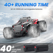 AUOSHI 1211 High Speed Remote Control Car with LED Lights, 37+MPH, 4WD Offroad Monster Truck for Adults & Kids