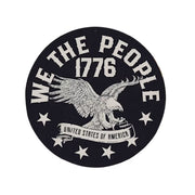 Open Road Brands We The People Round Metal Sign, Durable Die-Cut Aluminum, 22.75 in Diameter, Industrial Style, 90238740