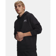 Under Armour Icon Fleece Hoodie, Midweight Supersoft Cotton-Polyester Blend, L, Black