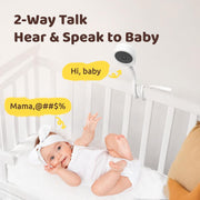 Netvue Peekababy Baby Monitor, 1080p HD Video, Wireless Audio, 4-in-1 Crib Mount, Smart App with Sleep Analysis and Two-Way Talk