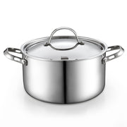 Cooks Standard Multi-Ply Clad Stainless Steel 6 Quart Stock Pot with Lid, Tri-Ply Clad Cookware, Induction Compatible, Oven Safe