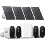 Aosu Solar C7P-4H Powered Security Camera Kit-3MP 166 View Angle With 32GB Storage Home Base