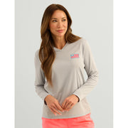 Huk Pursuit Huk Box Long-Sleeve V-Neck Shirt for Ladies - Yellowfin - XL