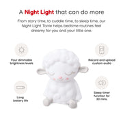 Tonies Sleepy Sheep Night Light, Adjustable Warm Glow, 90 Minutes Soothing Instrumental Music and Nature Sounds, Rechargeable Battery, Age 3+