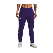 Under Armour Team Knit Warm Up Athletic Pants, Purple White, Large, Regular Inseam, 81681818