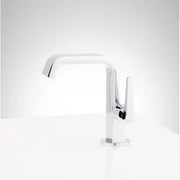 Signature Hardware SHWSCDR107CP Drea 1.2 GPM Single Hole Bathroom Faucet with Pop-Up Drain Assembly, Chrome