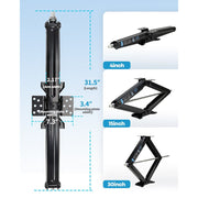 Kohree 6500lb RV Scissor Jacks Heavy Duty Alloy Steel Camper Stabilizer Set of 2 with Crank Handle and Drill Socket 30in KR1226-WK