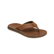 Reef Ojai Classic Mens Sandals, Dark Brown Leather Upper, Cushioned Footbed, Rubber Outsole, Size 10, CJ6246