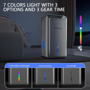 ONSON Dehumidifier for Basement, 85 OZ Capacity, 800 sq ft Coverage, Quiet Operation 30 dB, Auto Shut-Off, Sleep Mode, 3-Timer Settings, Dual Drainage with Hose, Silver CT6