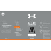 Under Armour UA Base 3.0 Crew-Neck Long-Sleeve Shirt for Ladies - Black - XXL