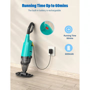 Efurden EFURDEN-EDHV01-WM Cordless Pool Vacuum, Handheld Pool Vacuum with Running Time up to 60-Minutes for Above Ground Pools, Spas and Hot Tubs, Green