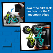 LEGO City Mountain Bike Adventure Van Building Toy, 260 Pieces, 2 Mountain Bikes, Fold-Down Rack, Opening Doors, 2 Minifigures with Repair Accessories, Ages 7+, 60512
