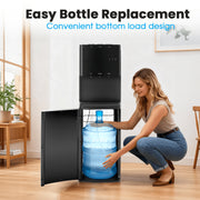 TMWINGS Bottom Loading Water Dispenser, Compressor Cooling, Stainless Steel Body, Aluminum Motor, High Dispensing Area, Safety Lock, YSJ