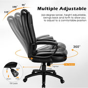 Vitesse Big and Tall Home Office Chair, Heavy-Duty 400 lb Support, Ergonomic High Back with Lumbar Cushion, Black - Easy Move