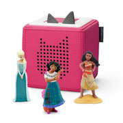 Tonies 10002376 Disney Toniebox Audio Player Bundle with Elsa, Moana and Mirabel, Pink