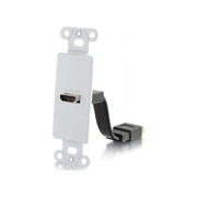 C2G 39710 HDMI Pass Through Decorative Wall Plate, White, mounting plate