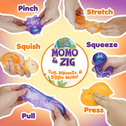 Power Your Fun Capybara Squishy Stress Relief Fidget STEM Easter Basket Stuffers Toys for Adults & Kids 2-Pk (Purple & Orange)