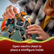 LEGO NINJAGO Cole's Mission Mech and Dragon Zane Toy Building Set, 364 Pieces, Ages 7+, 6581066