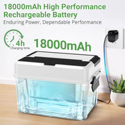 INSMART 6.3-Cup Cordless Electric Lunch Box with 4D Surround Heating, Two-Tier Bag, Utensils Included, Dishwasher Safe, Black