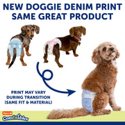 Hartz Disposable Dog Diapers, Size XXS, 42 Count, Adjustable Tail Hole, Velcro Fasteners, Pink and Blue