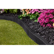 Expert Gardener DCEGTE2SLBK8 Recycled Rubber Garden Border Landscape Edging, 2 in x 3 ft, Black, Pack of 8