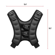 FitRx Weighted Vest, Neoprene Coated, Adjustable Straps, 16 lb, Black, 30620