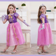 Jurebecia Princess Dress for Girls Fancy Costume up Birthday Christmas Halloween Cosplay Carnival, Purple, 4T
