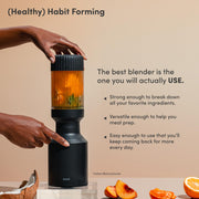 Beast Health Mini Blender, 600W Motor, Compact Portable Personal Countertop Blender with 640mL BPA-Free Tritan Bottle, Thermal Sensor Blade, Straw Cap, Terra